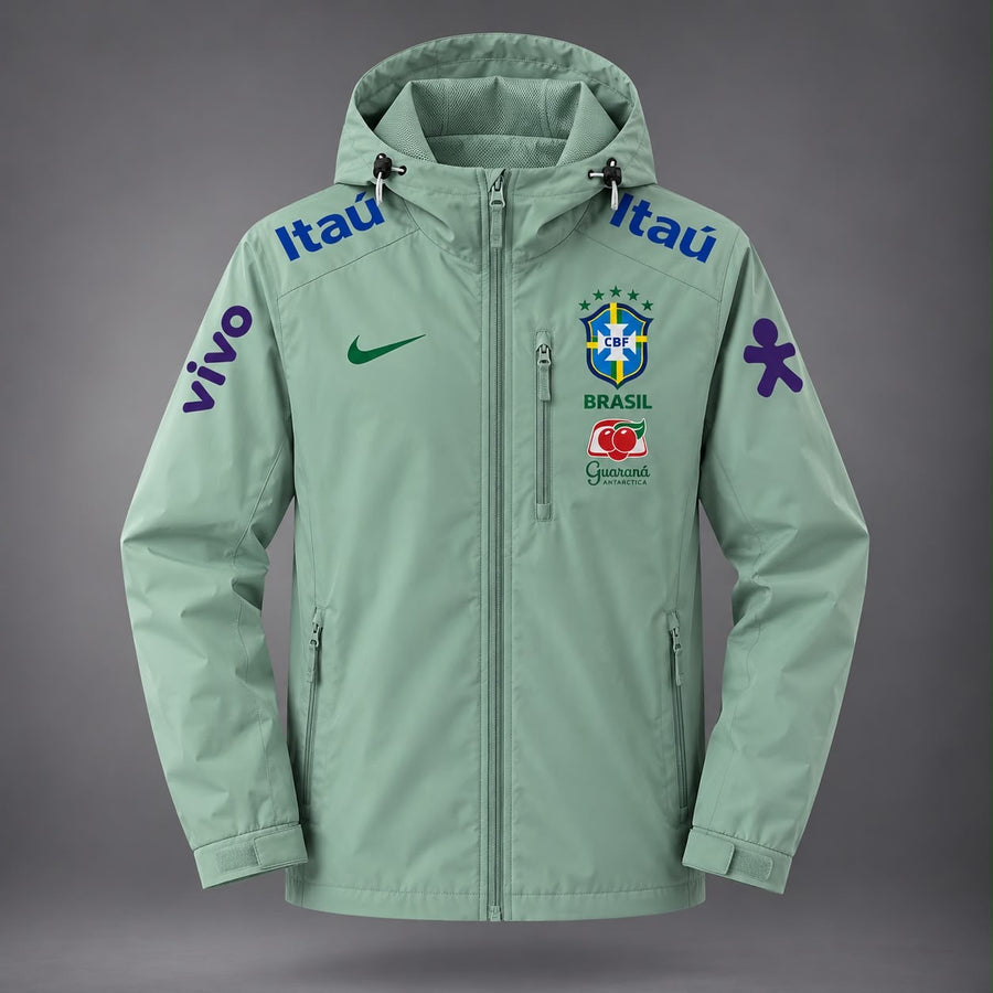 Veste Imperméable à Capuche - Vert Menthe