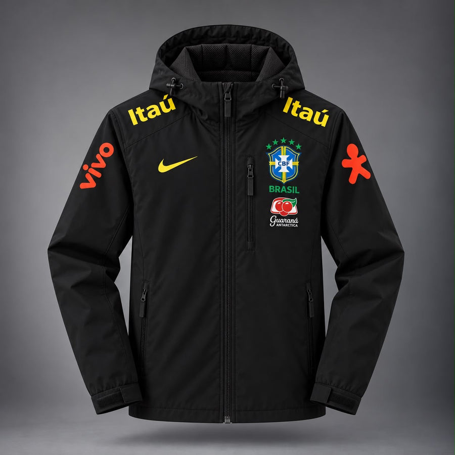 Veste Imperméable à Capuche - Noir